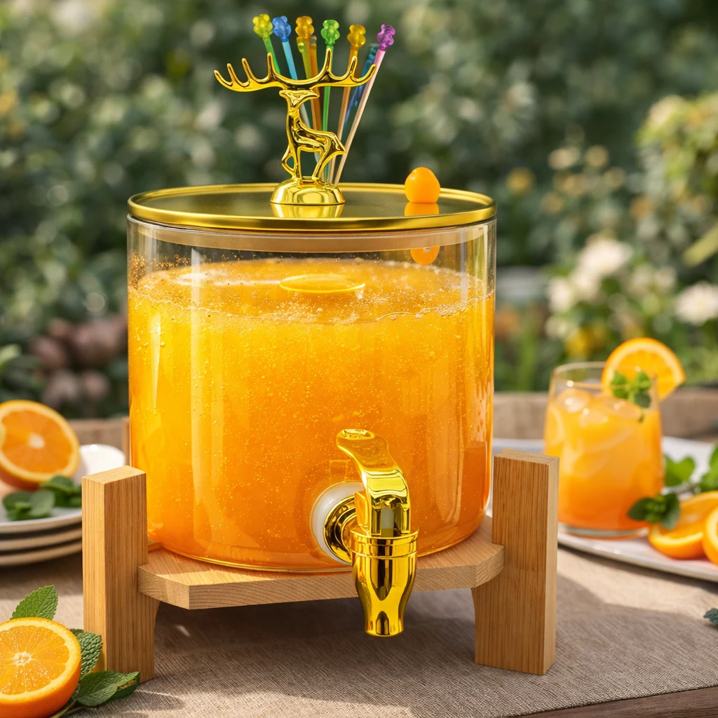 3.6 Liter Premium Borosilicate Glass Juice Dispenser with Stand