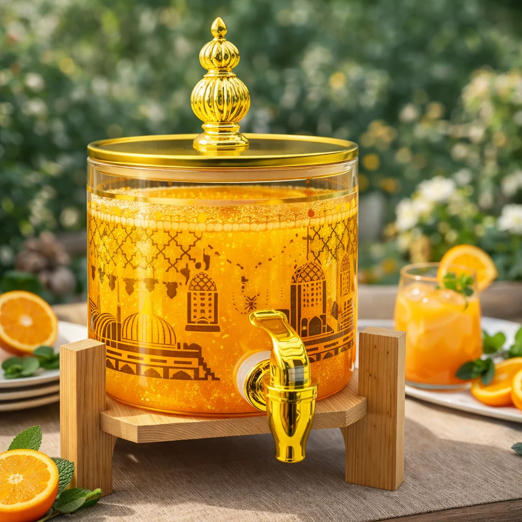 3.6 Liter Premium Borosilicate Glass Juice Dispenser with Stand