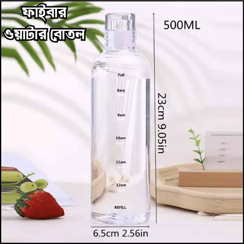 Transparent Water Bottle Transparent  color